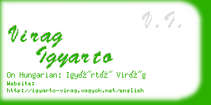 virag igyarto business card